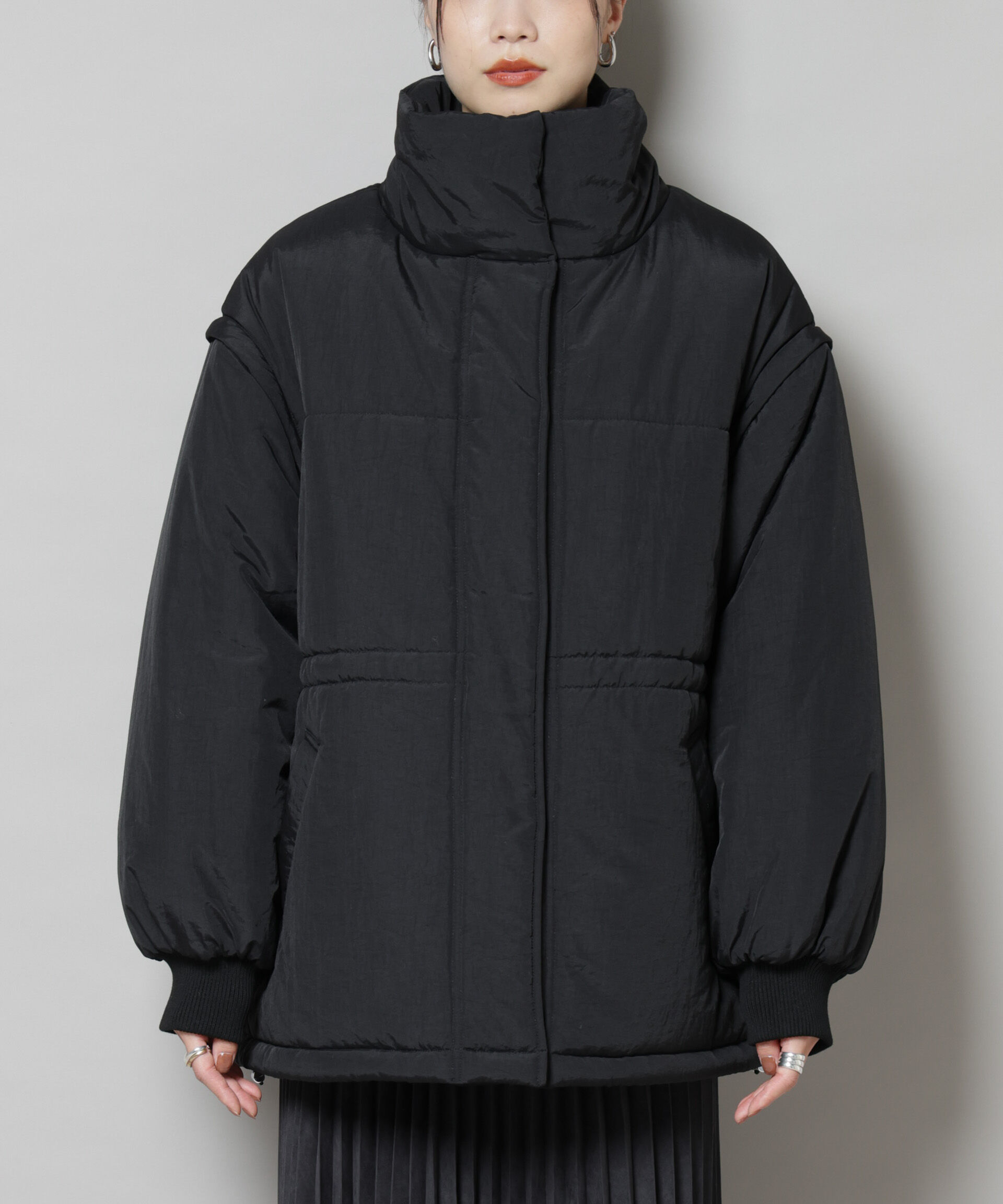 nano･universe「撥水加工・機能中綿 ２wayベスト＆スタンドジップブルゾン」|その他|