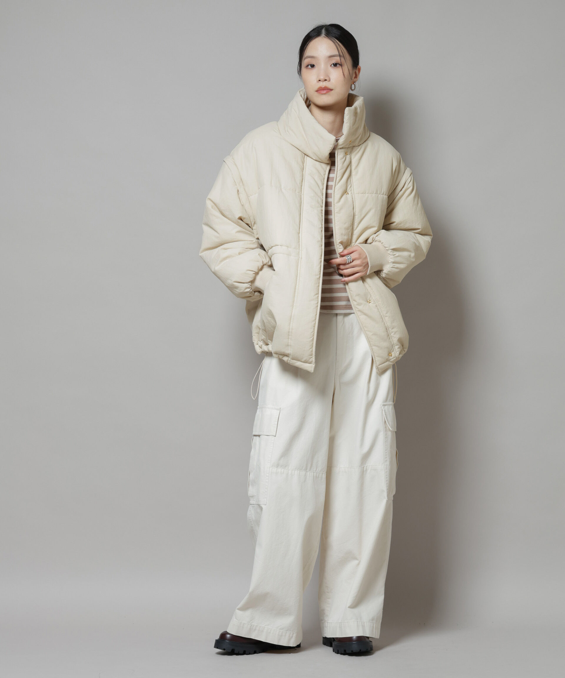 nano･universe「撥水加工・機能中綿 ２wayベスト＆スタンドジップブルゾン」|その他|