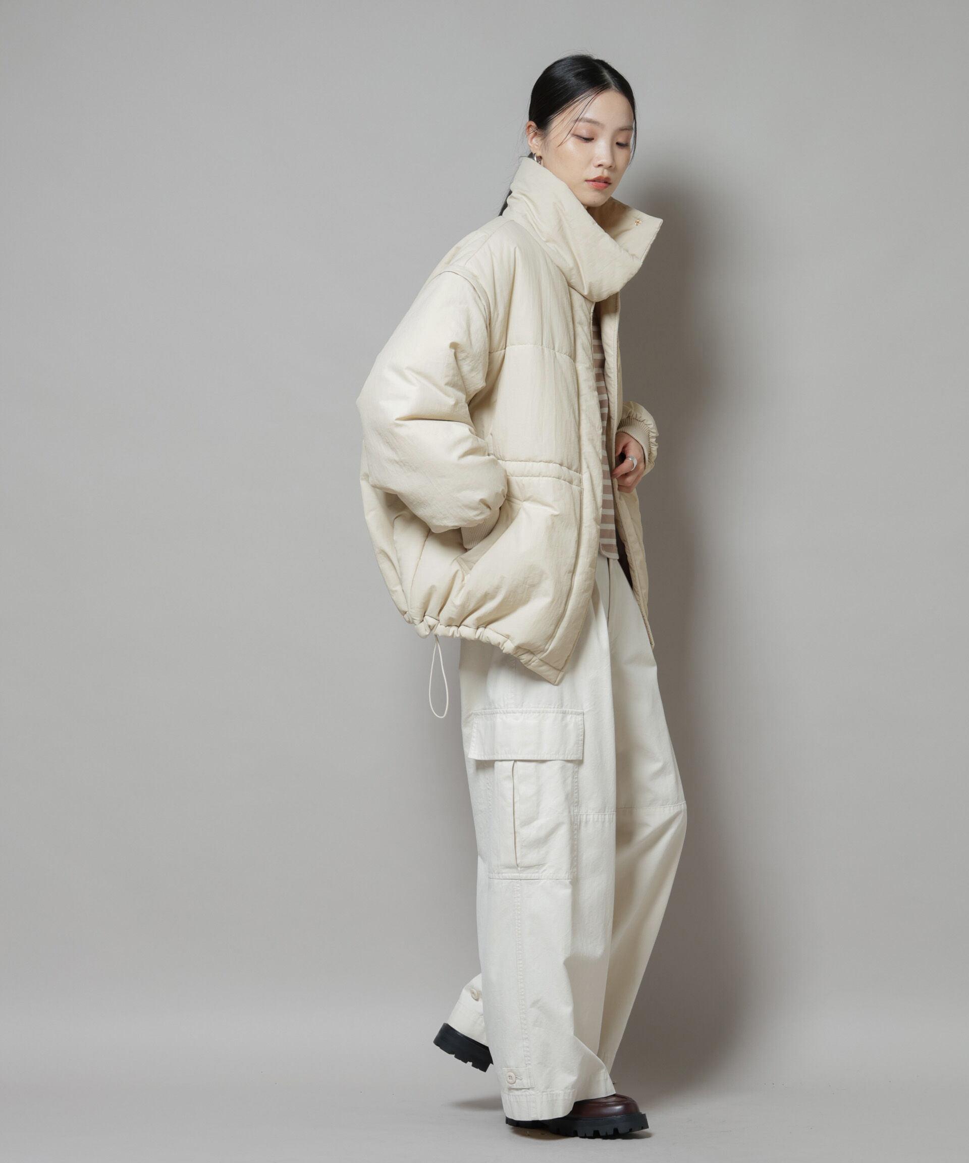 nano･universe「撥水加工・機能中綿 ２wayベスト＆スタンドジップブルゾン」|その他|