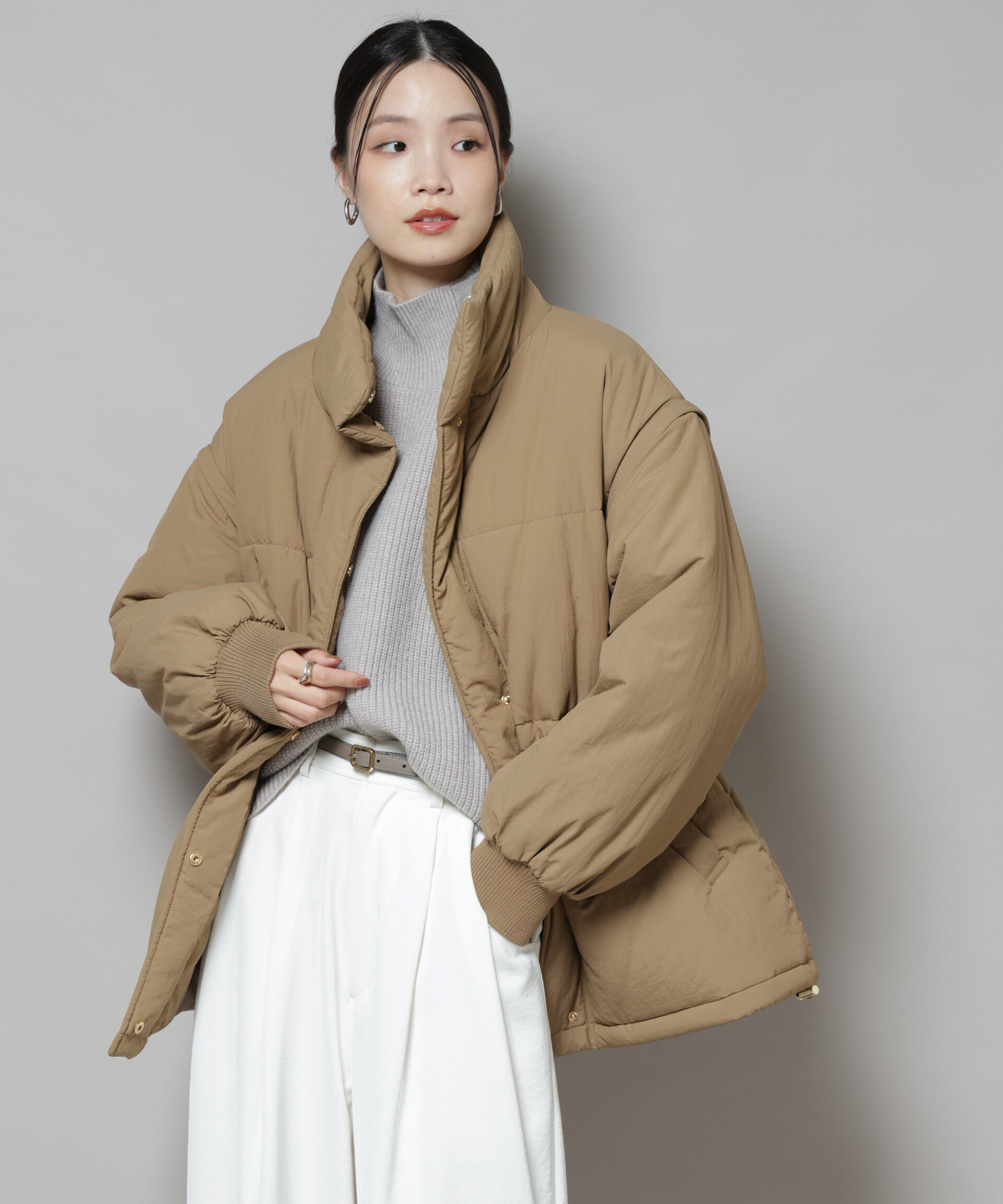 nano･universe「撥水加工・機能中綿 ２wayベスト＆スタンドジップブルゾン」|その他|