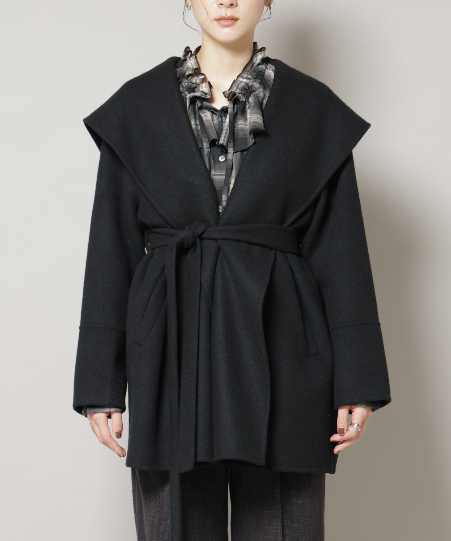 nano･universe「SUPER110blend リバーショールミディコート」|その他|