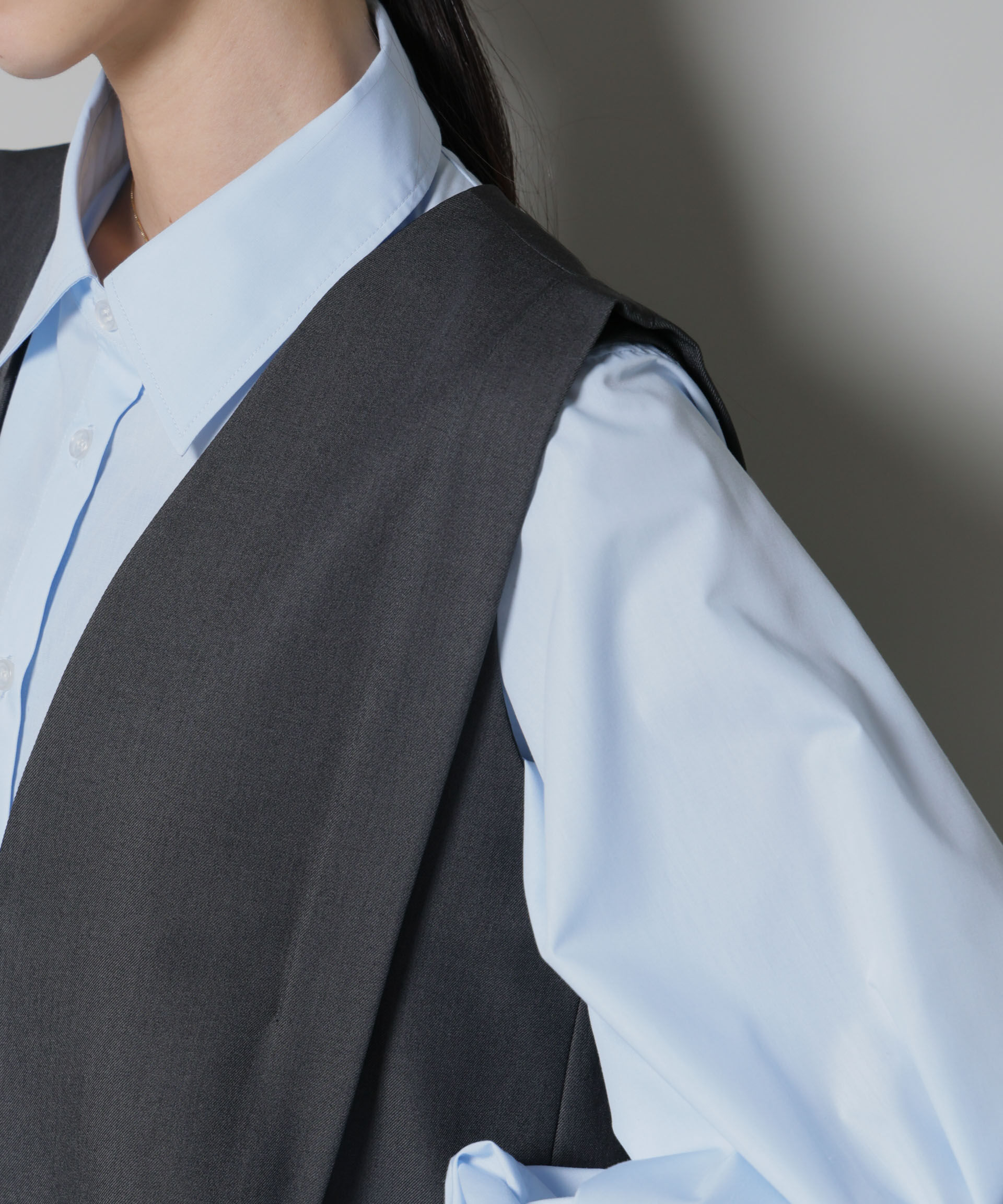 nano･universe「ショルダータックVネックワンピース」|ワンピース|