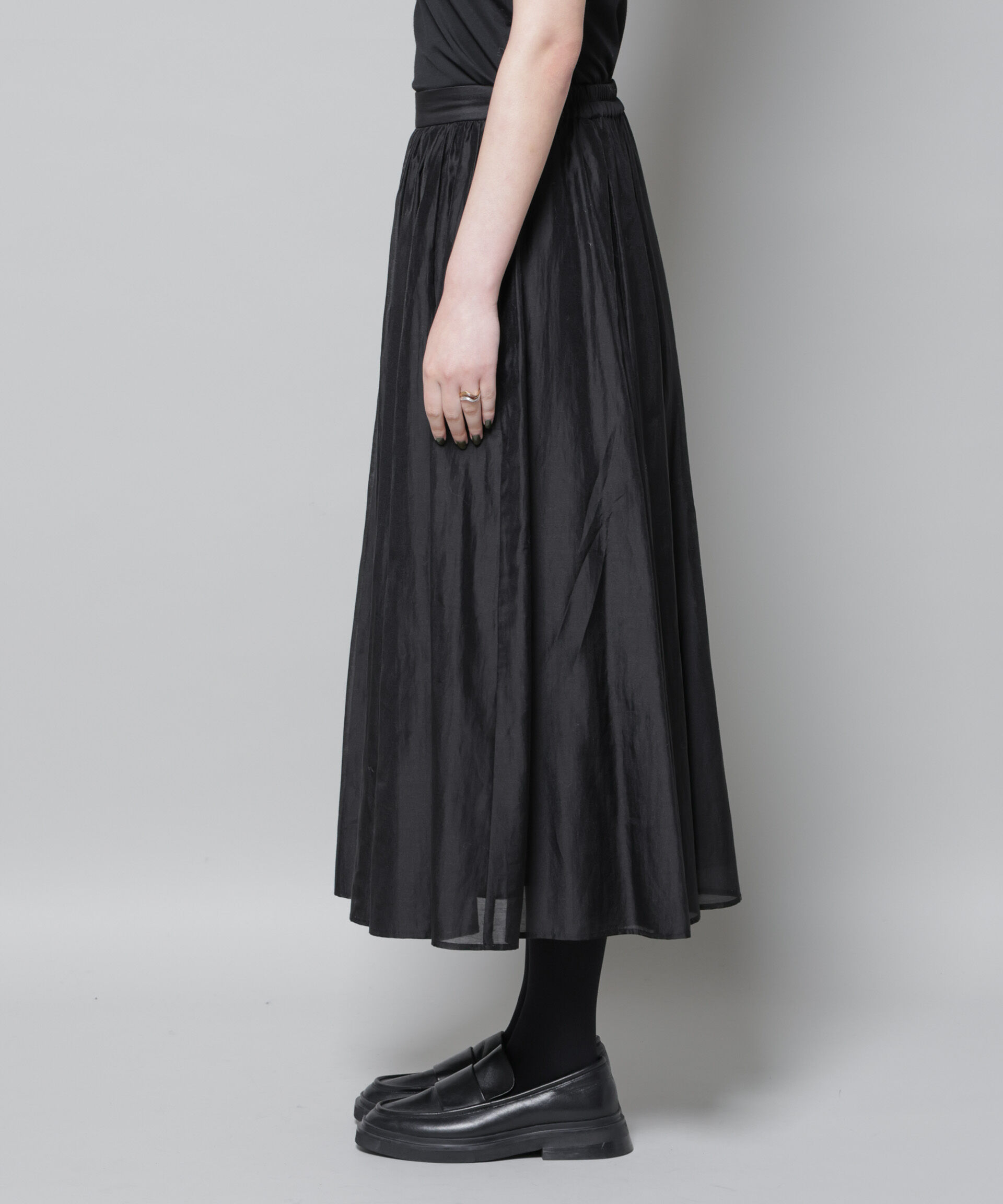 nano･universe「ブライトローンギャザータックスカート」|スカート|