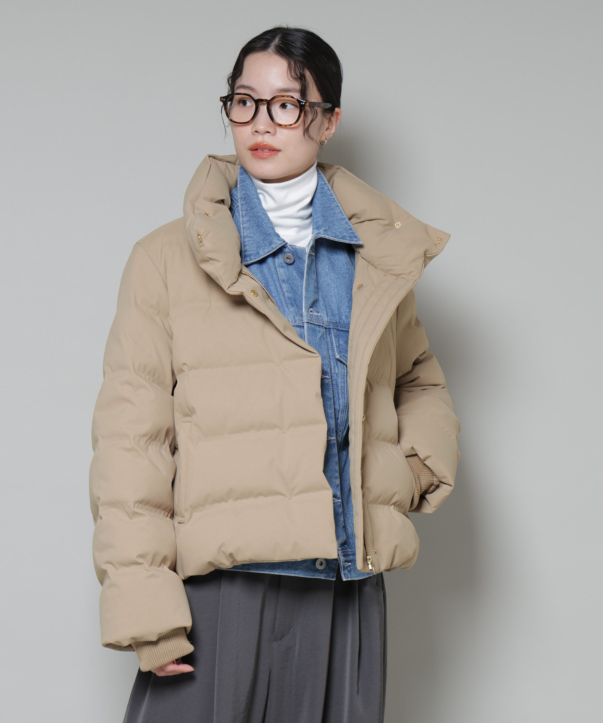 nano･universe「ボリュームネックダウンショートコート」|ダウン|