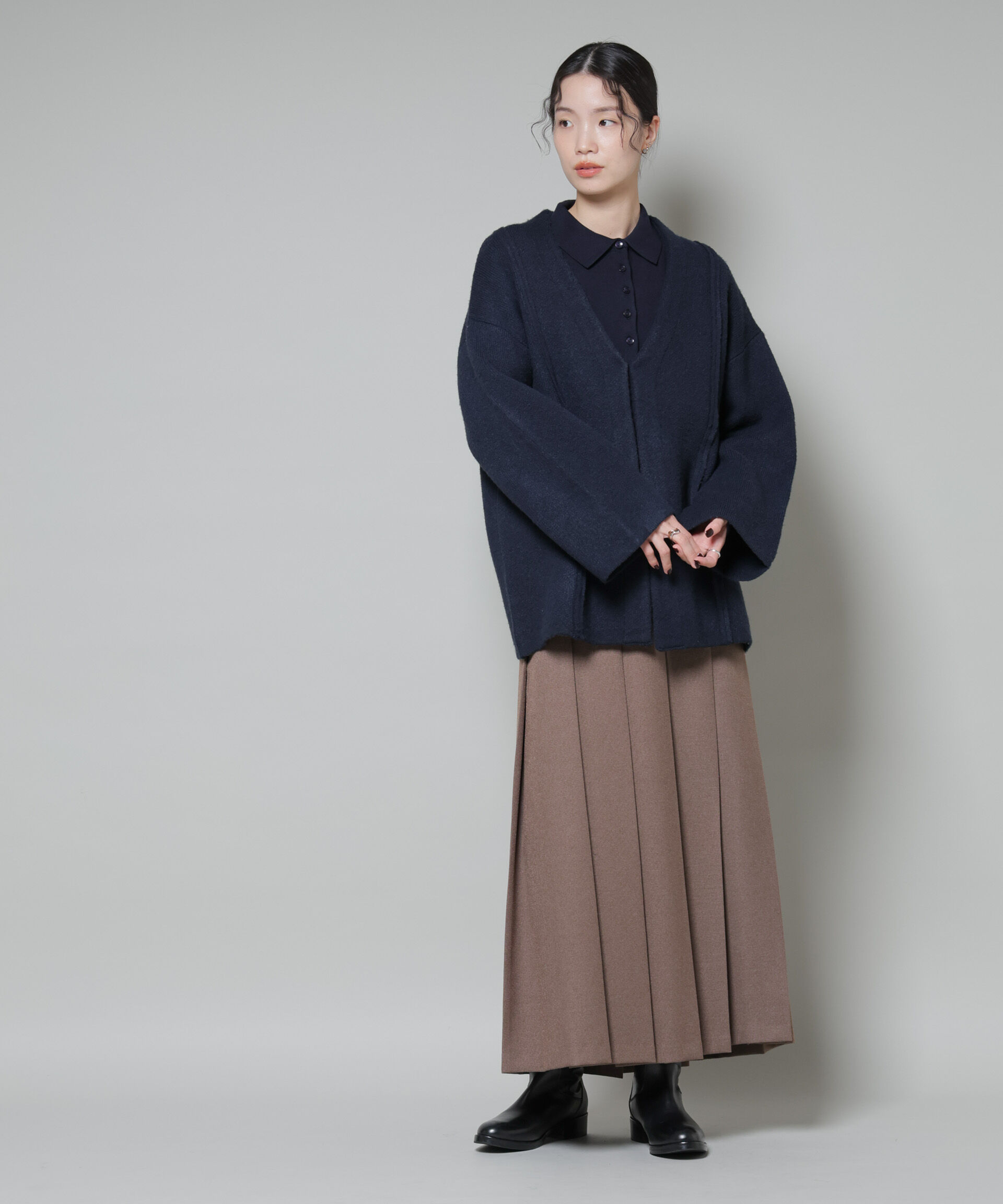 nano･universe「総針ニットジャケットカーディガン」|ニット・セーター|