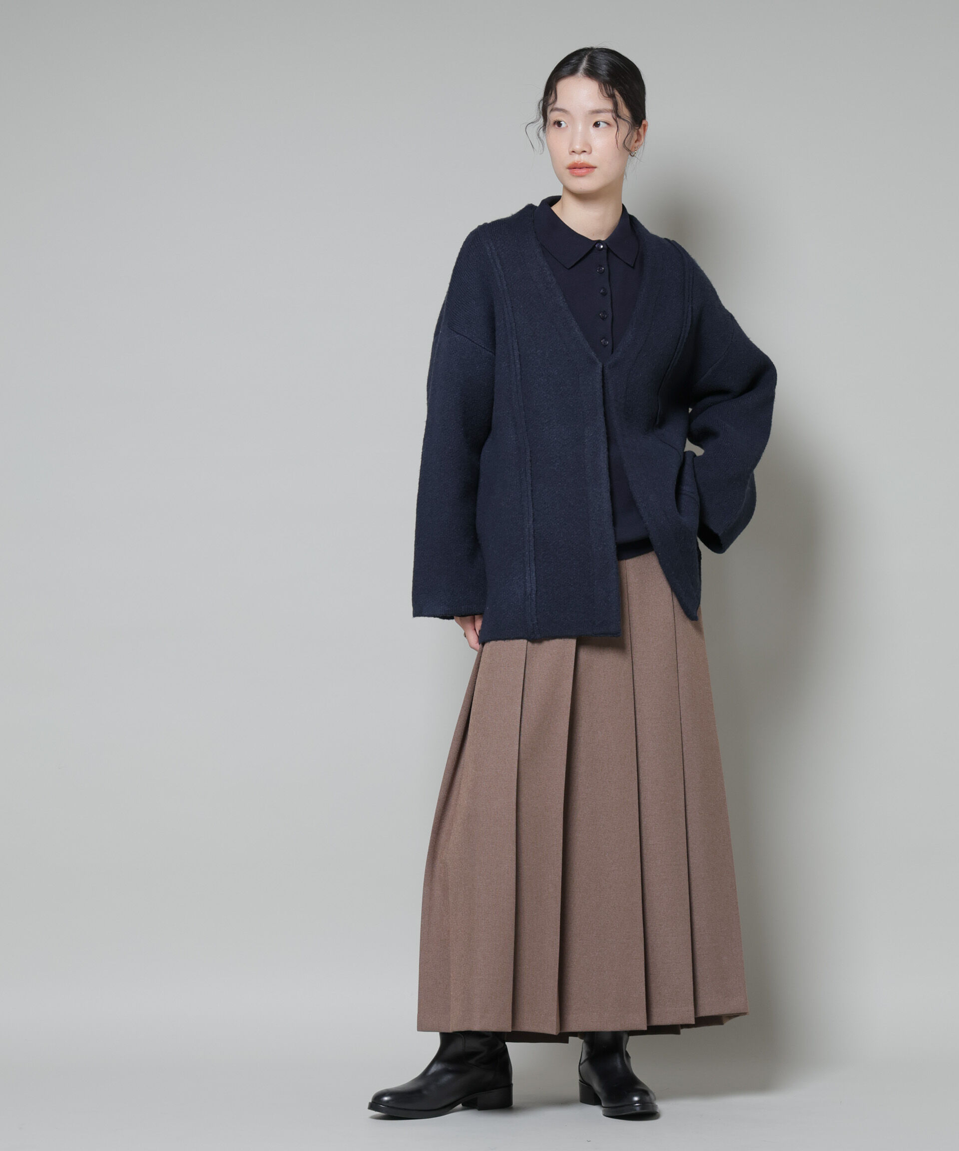 nano･universe「総針ニットジャケットカーディガン」|ニット・セーター|