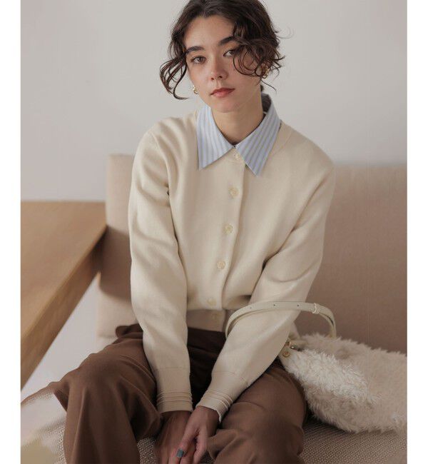 組曲「【加藤ローサさん着用】コットンタッチシャーティングボウタイ付き シャツ」|シャツ・ブラウス|