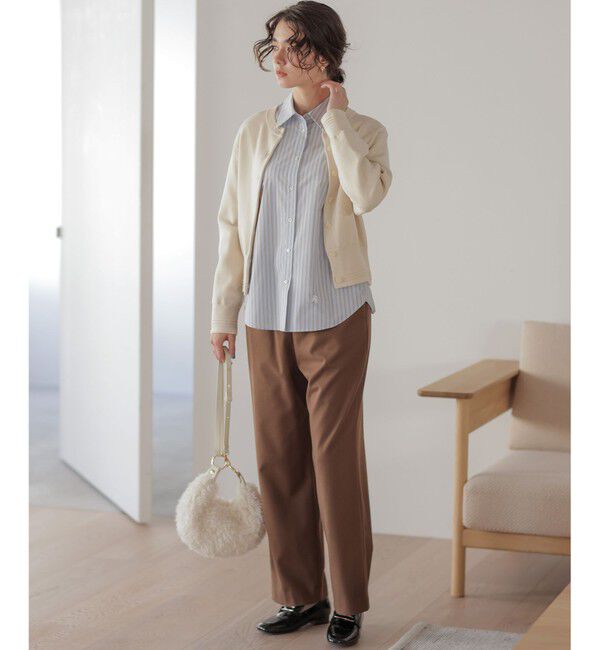 組曲「【加藤ローサさん着用】コットンタッチシャーティングボウタイ付き シャツ」|シャツ・ブラウス|