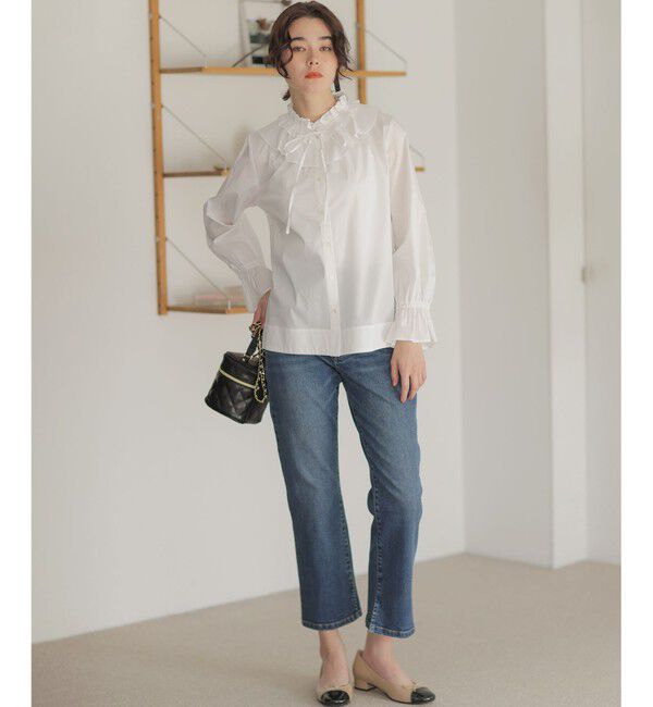 組曲「【2WAY】エアリーシャーティングフリル襟 ブラウス」|シャツ・ブラウス|