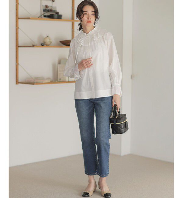 組曲「【2WAY】エアリーシャーティングフリル襟 ブラウス」|シャツ・ブラウス|