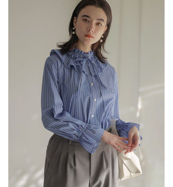 組曲「【2WAY】エアリーシャーティングフリル襟 ブラウス」|シャツ・ブラウス|ﾌﾞﾙｰｽﾄ