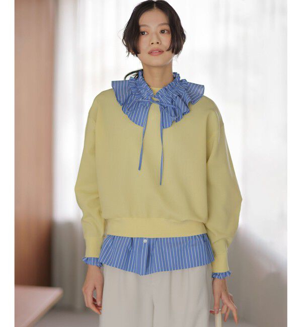 組曲「【2WAY】エアリーシャーティングフリル襟 ブラウス」|シャツ・ブラウス|