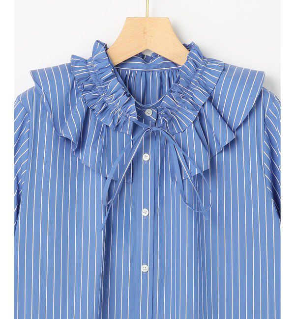 組曲「【2WAY】エアリーシャーティングフリル襟 ブラウス」|シャツ・ブラウス|