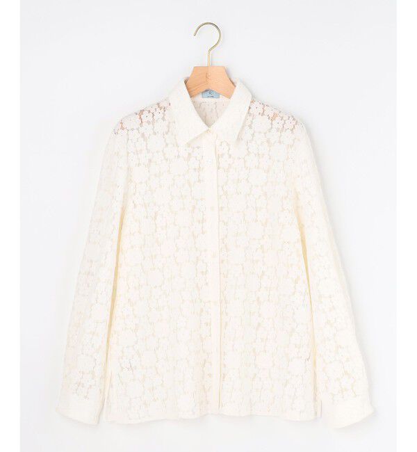 組曲「【WEB限定】フラワーラッセルレースシャツライク ブラウス」|シャツ・ブラウス|