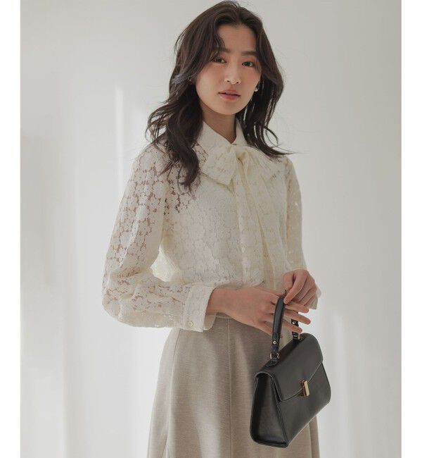 組曲「【WEB限定】フラワーラッセルレースシャツライク ブラウス」|シャツ・ブラウス|