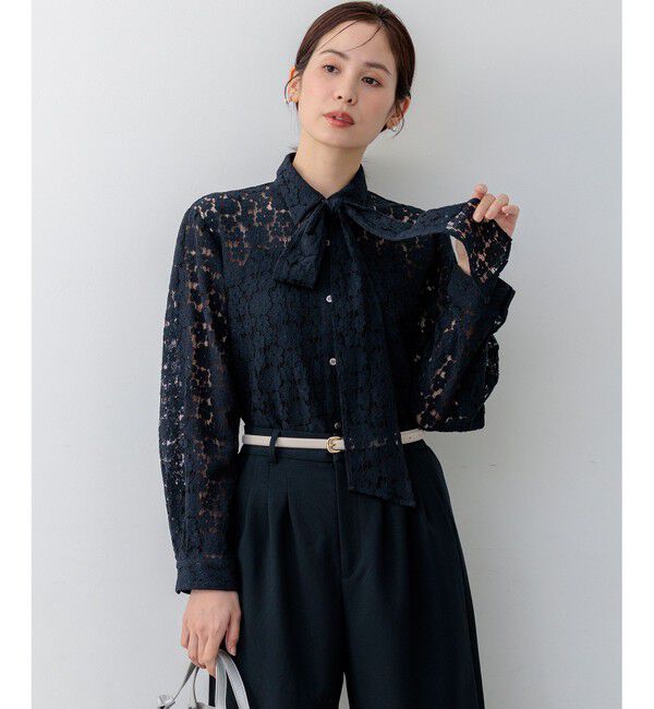 組曲「【WEB限定】フラワーラッセルレースシャツライク ブラウス」|シャツ・ブラウス|