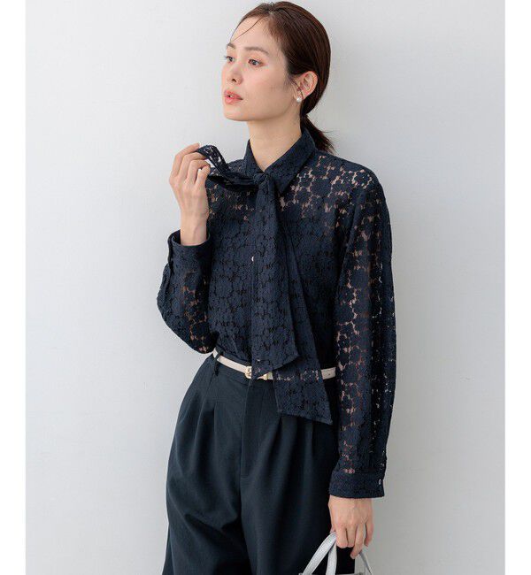 組曲「【WEB限定】フラワーラッセルレースシャツライク ブラウス」|シャツ・ブラウス|