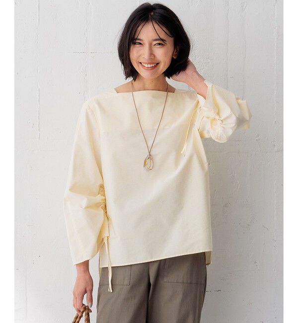 23区「【Oggi4月号掲載/洗える】CANCLINI デザインスリーブ ブラウス」|シャツ・ブラウス|[WEB限定]ﾚﾓﾝ