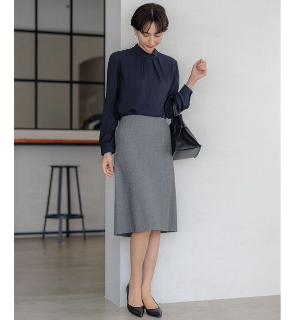 23区「【吸水速乾/UVケア/防シワ性】バックサテンアムンゼン ボウタイ付き 2WAY ブラウス」|シャツ・ブラウス|