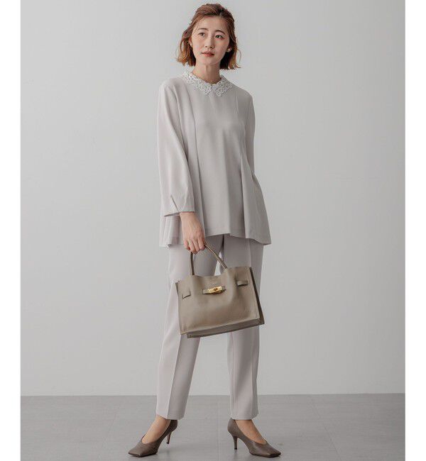 23区「【VERYコラボ】トリアセダブルジョーゼット レース襟 ブラウス」|シャツ・ブラウス|