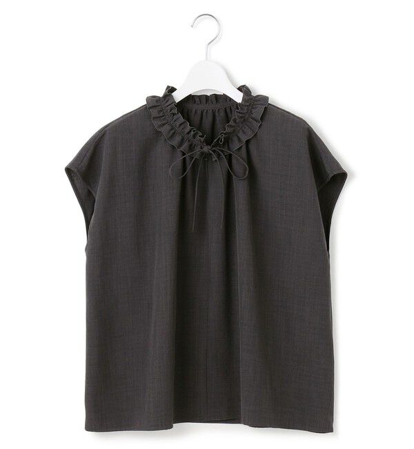 23区「【WEB&一部店舗限定】ライトタンブラー ギャザー フリル ブラウス」|シャツ・ブラウス|