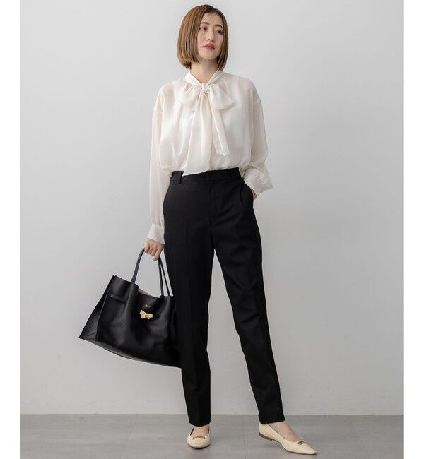 23区「【見上愛さん着用/洗える】シアービエラ ボウタイ ブラウス」|シャツ・ブラウス|