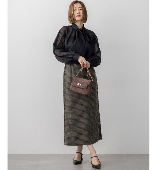 23区「【見上愛さん着用/洗える】シアービエラ ボウタイ ブラウス」|シャツ・ブラウス|