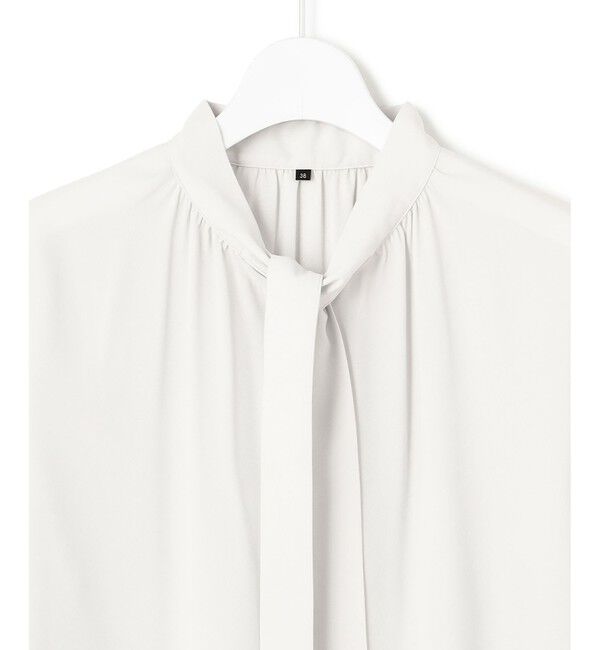 23区「【洗える】バックサテンアムンゼン ボウタイ ブラウス」|シャツ・ブラウス|