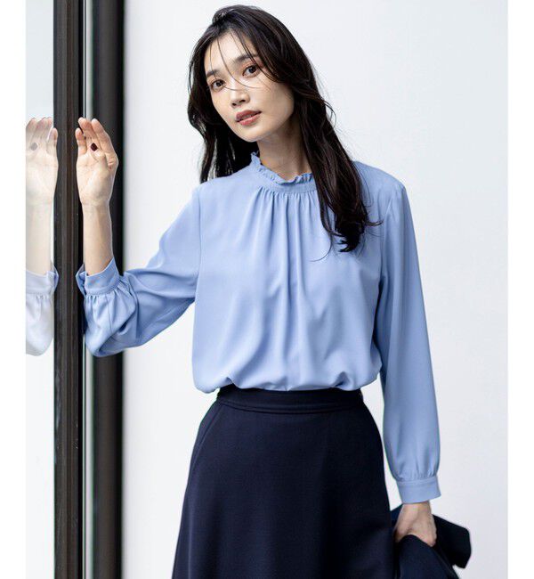 ANY SIS「フリルネックスタンド ブラウス」|シャツ・ブラウス|