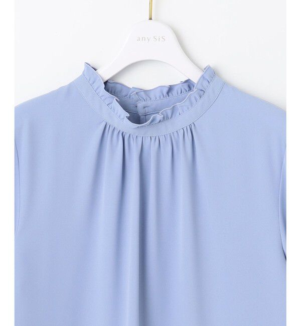 ANY SIS「フリルネックスタンド ブラウス」|シャツ・ブラウス|