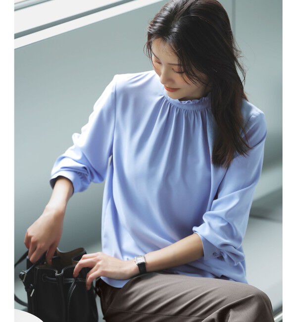 ANY SIS「フリルネックスタンド ブラウス」|シャツ・ブラウス|