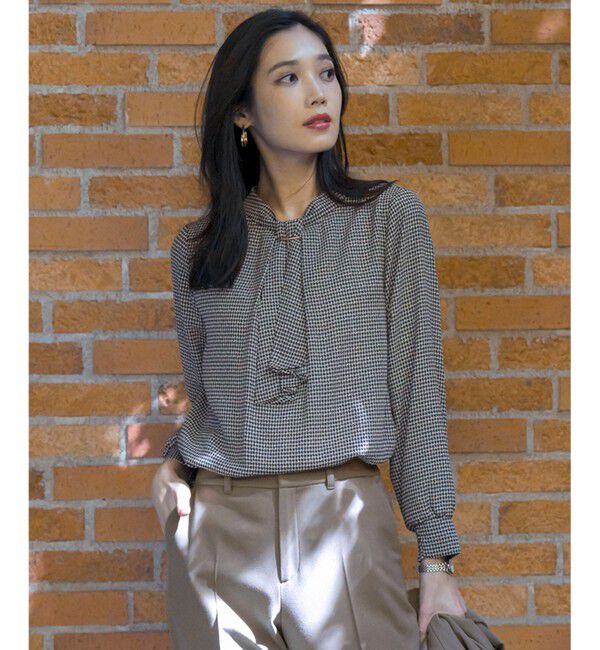 ANY SIS「【4WAY・裏起毛】エニポカ ボウタイ ブラウス」|シャツ・ブラウス|