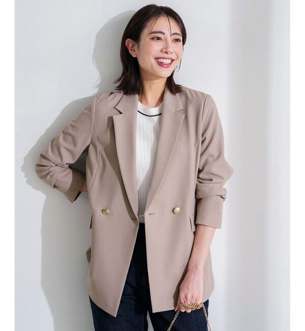 ANY SIS「スマートビューティストレッチテーラード ジャケット」|テーラードジャケット|グレージュ