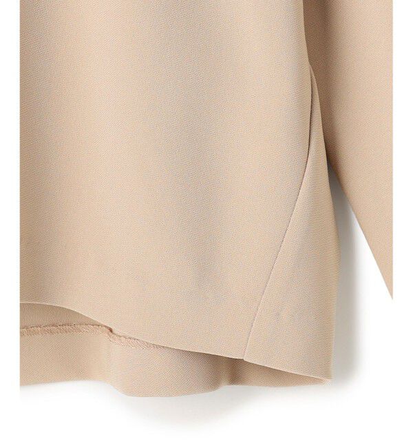 BEIGE,「RUE / ドライタッチVネック配色ステッチブラウス」|シャツ・ブラウス|