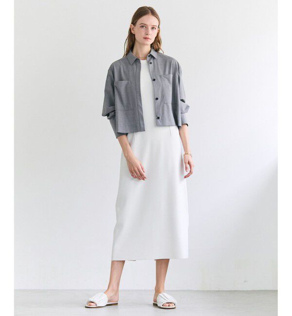 BEIGE,「APOPHY / ステッチディテールショートシャツジャケット」|シャツ・ブラウス|