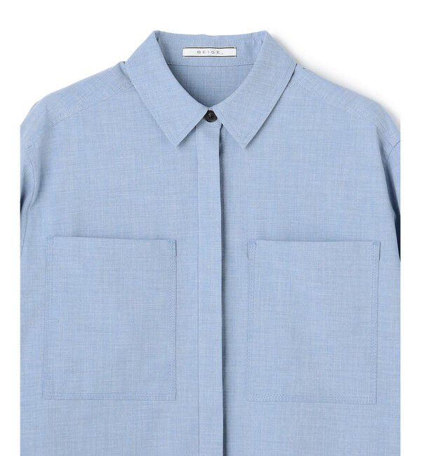 BEIGE,「APOPHY / ステッチディテールショートシャツジャケット」|シャツ・ブラウス|