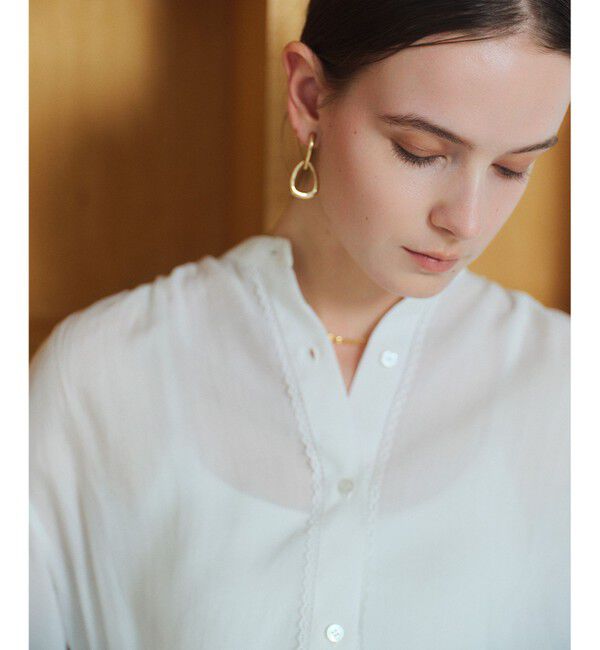 BEIGE,「PAULINE / リネンヴィスコースレースブラウス」|シャツ・ブラウス|