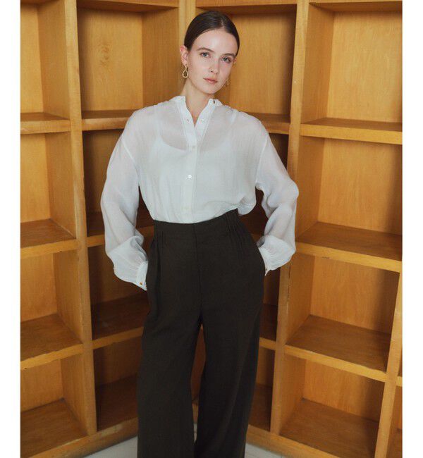 BEIGE,「PAULINE / リネンヴィスコースレースブラウス」|シャツ・ブラウス|