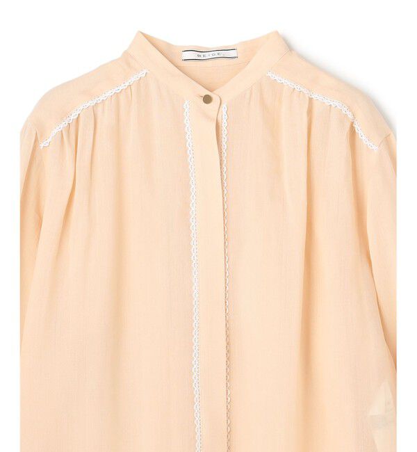 BEIGE,「PAULINE / リネンヴィスコースレースブラウス」|シャツ・ブラウス|