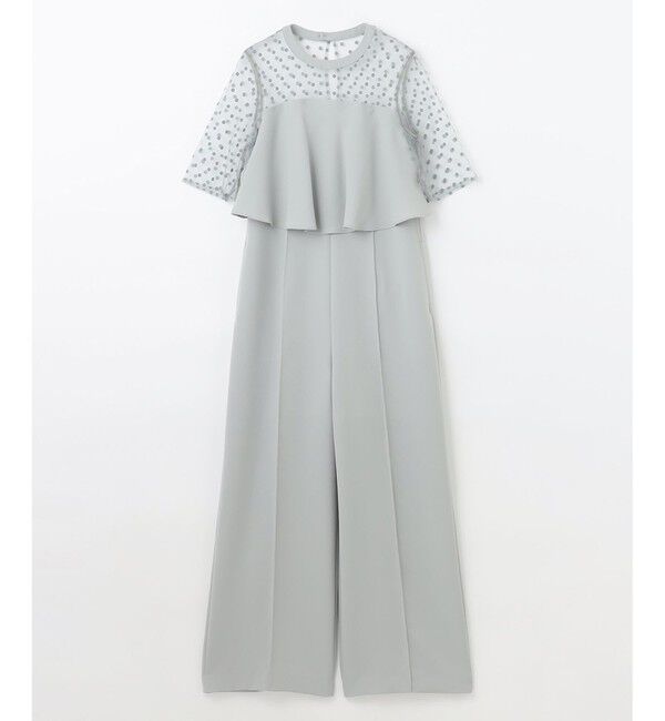 Grace Class「ドットチュールサロペット」|オールインワン|グレー