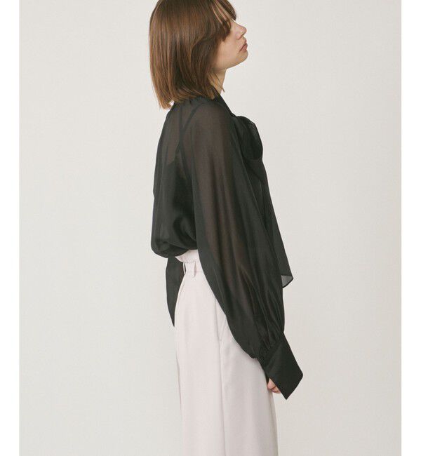 GRACE CONTINENTAL「シアーボウタイブラウス」|シャツ・ブラウス|