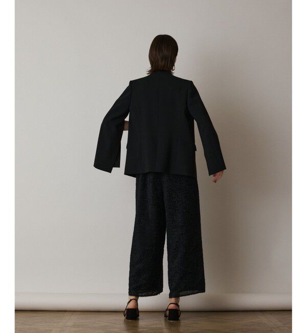  「ダブルクロスノーカラージャケット」|ノーカラージャケット|