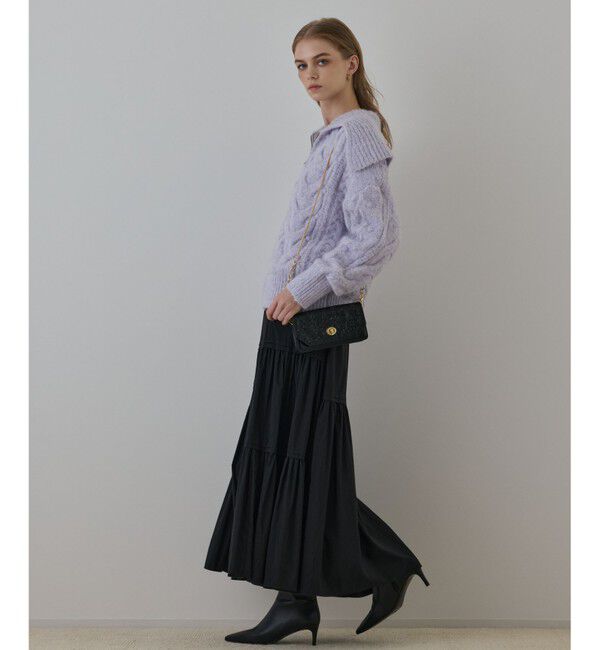 GRACE CONTINENTAL「ヘアリーニットコクーンジャケット」|その他|