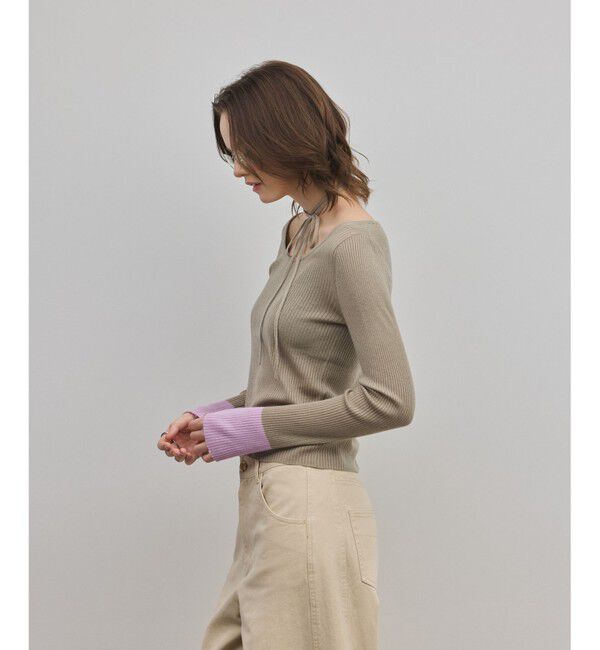 Diagram「バイカラーリブニットトップ」|ニット・セーター|