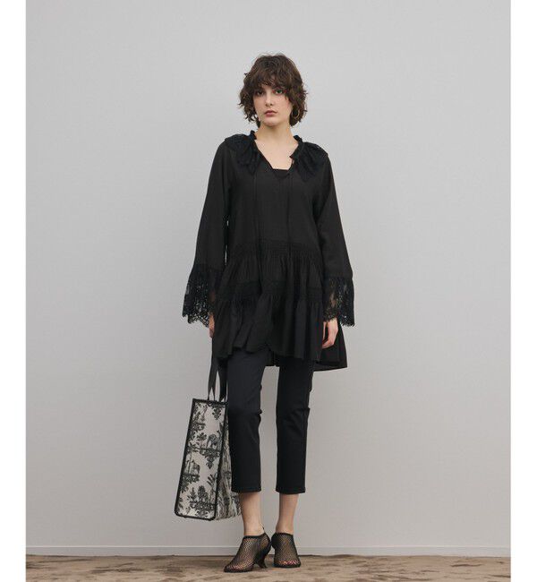 Diagram「レースカラーチュニックブラウス」|シャツ・ブラウス|ブラック