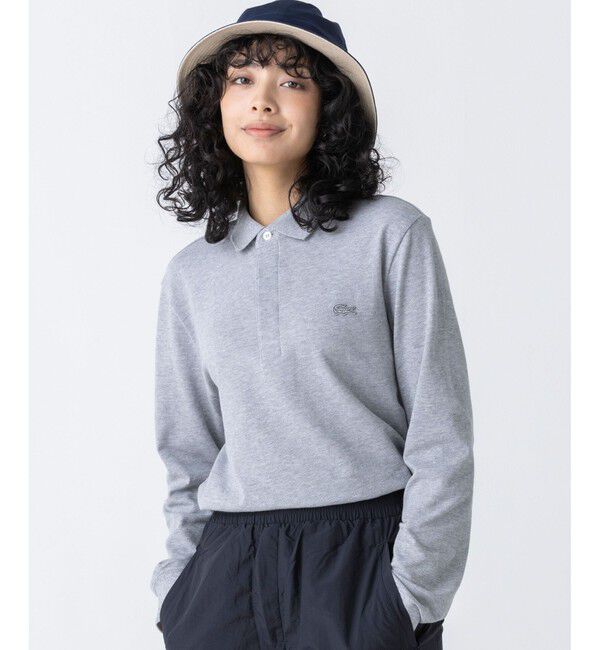 LACOSTE「比翼フロントロングスリーブポロシャツ」|ポロシャツ|