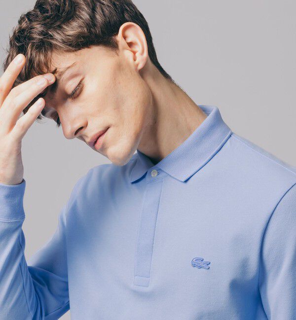 LACOSTE「比翼フロントロングスリーブポロシャツ」|ポロシャツ|