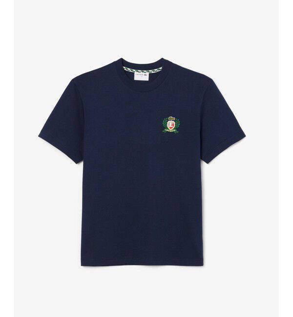 LACOSTE「ローレルエンブレムステッチフレンチメイドTシャツ」|Tシャツ・カットソー|