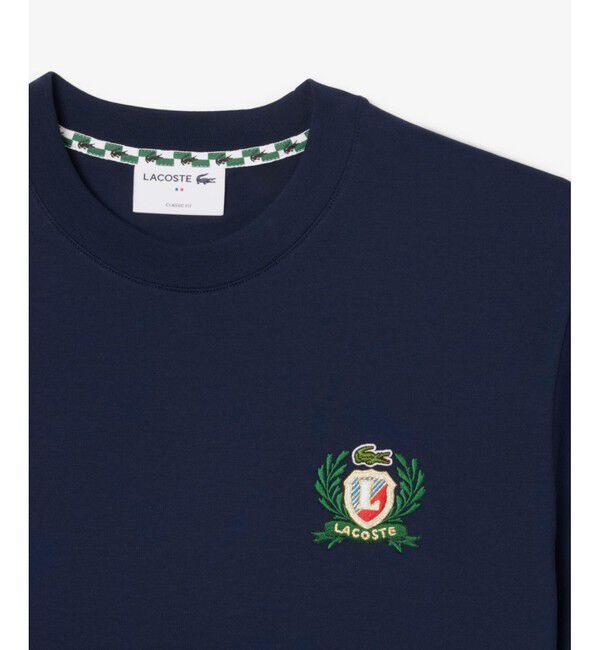 LACOSTE「ローレルエンブレムステッチフレンチメイドTシャツ」|Tシャツ・カットソー|