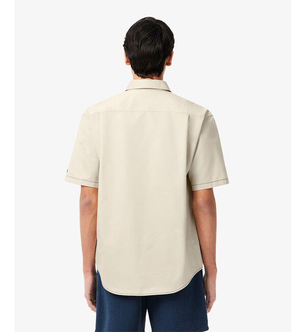 LACOSTE「シルクブレンドネームパッチボタンダウンシャツ」|シャツ・ブラウス|